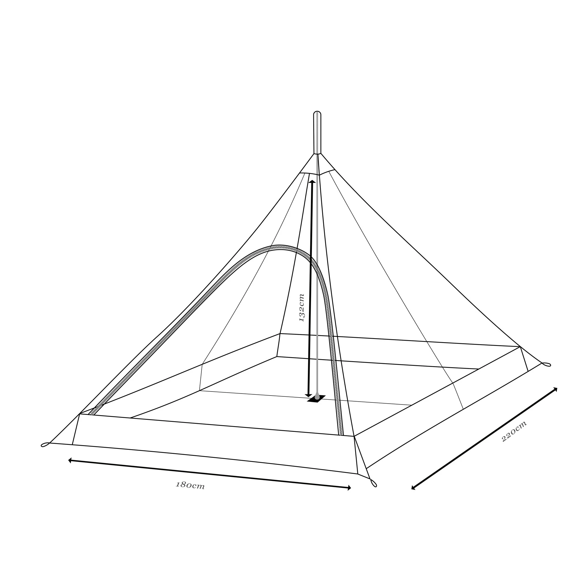 Hypermid 2 Ultralight Pyramid Tent Mesh Inner Only - Image 6