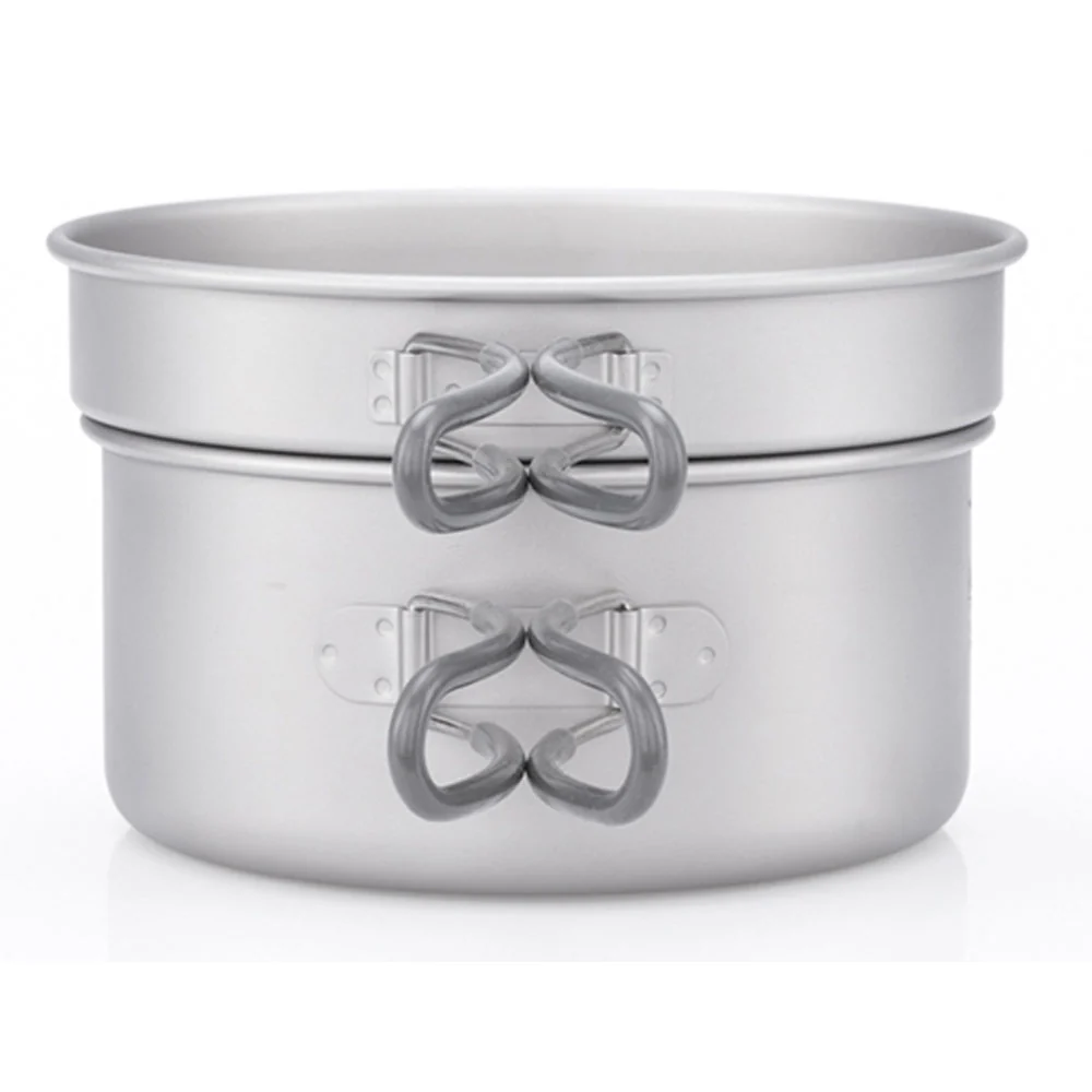 Keith 2 Piece Titanium Pot and Pan Cookset 950ml + 600ml - Image 4