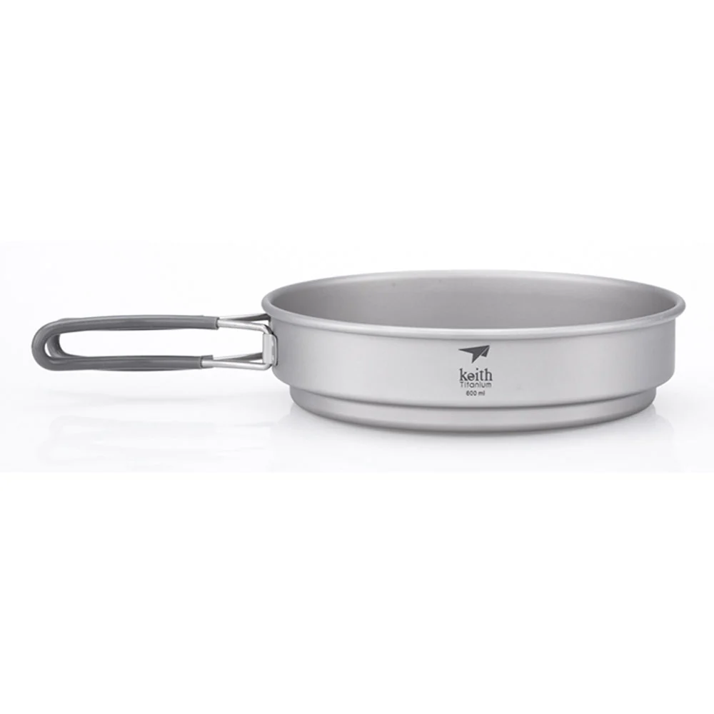 Keith 2 Piece Titanium Pot and Pan Cookset 950ml + 600ml - Image 7