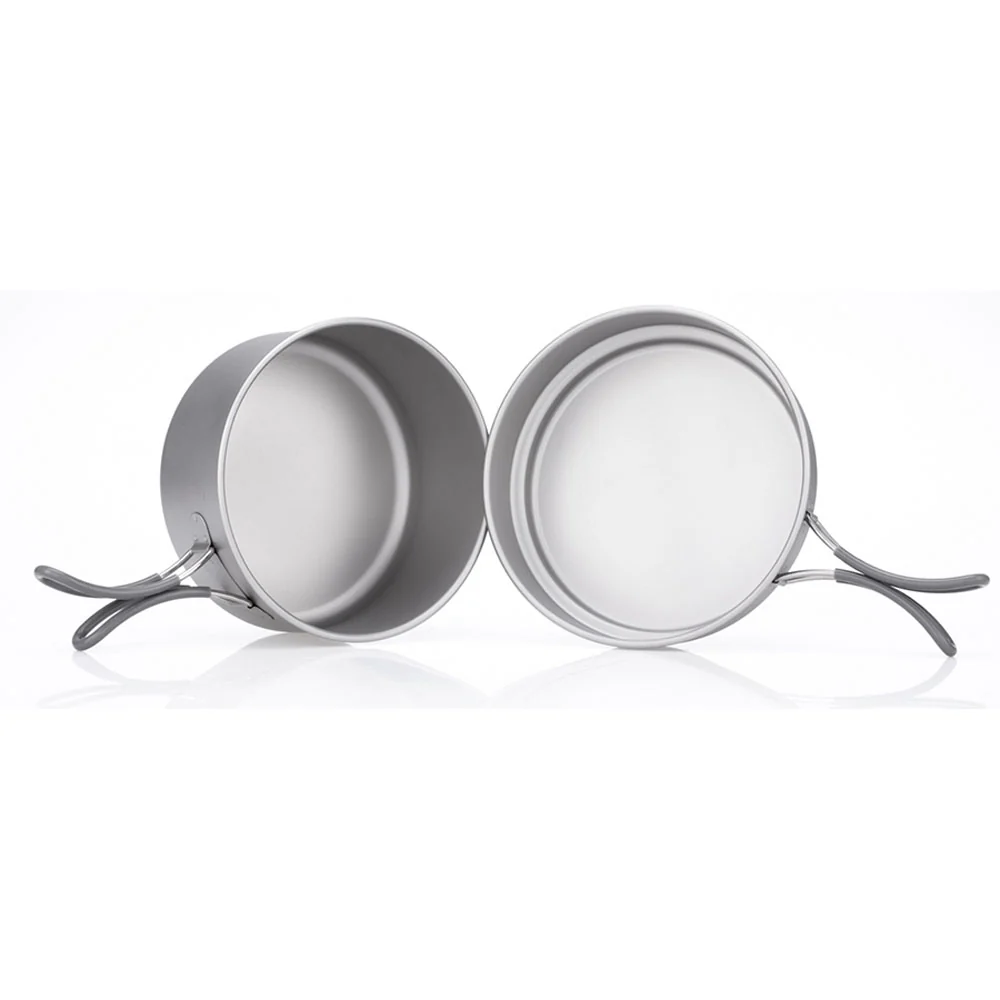 Keith 2 Piece Titanium Pot and Pan Cookset 950ml + 600ml - Image 9