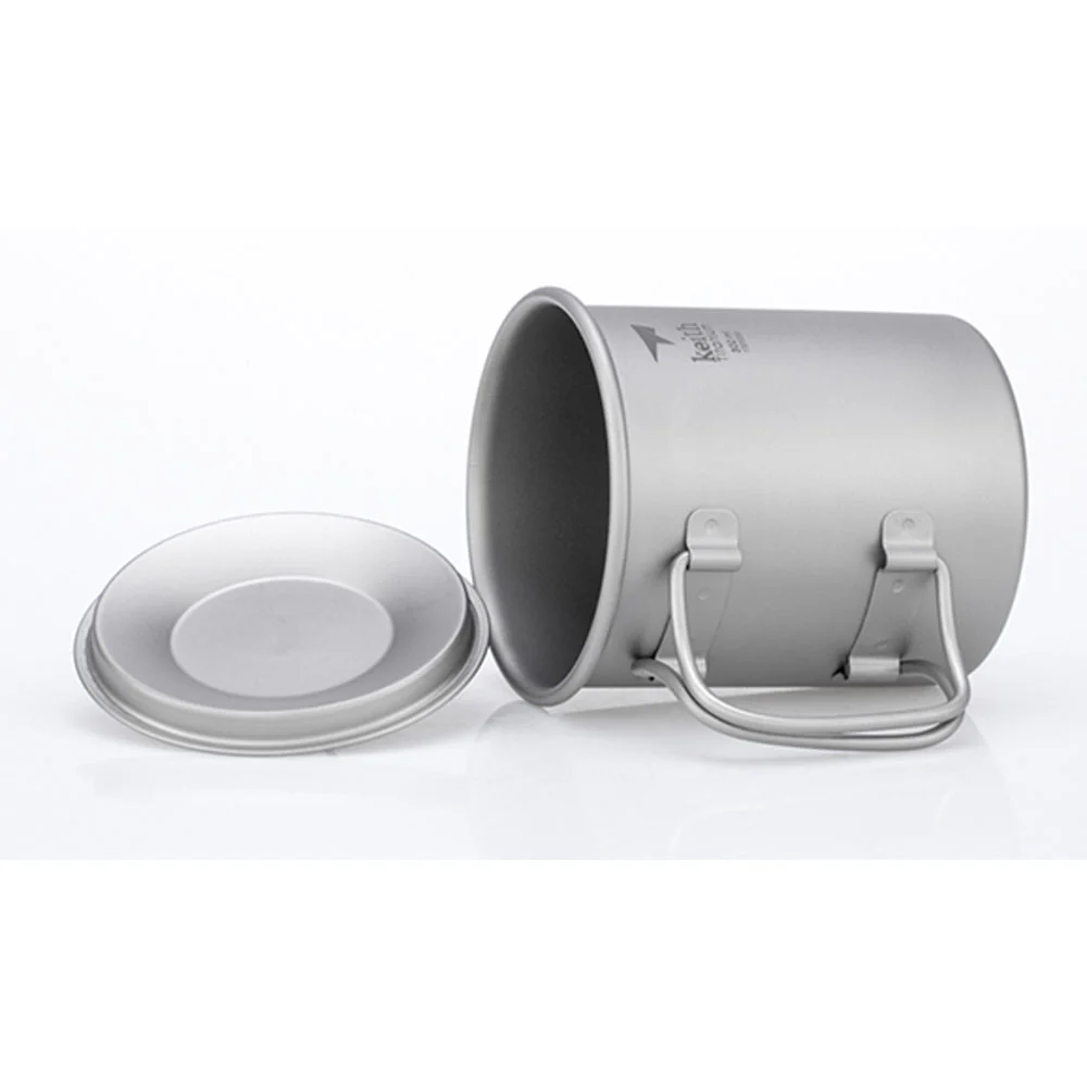 Keith Single-Wall Titanium Mug w Handle and Lid 300mL - Image 4