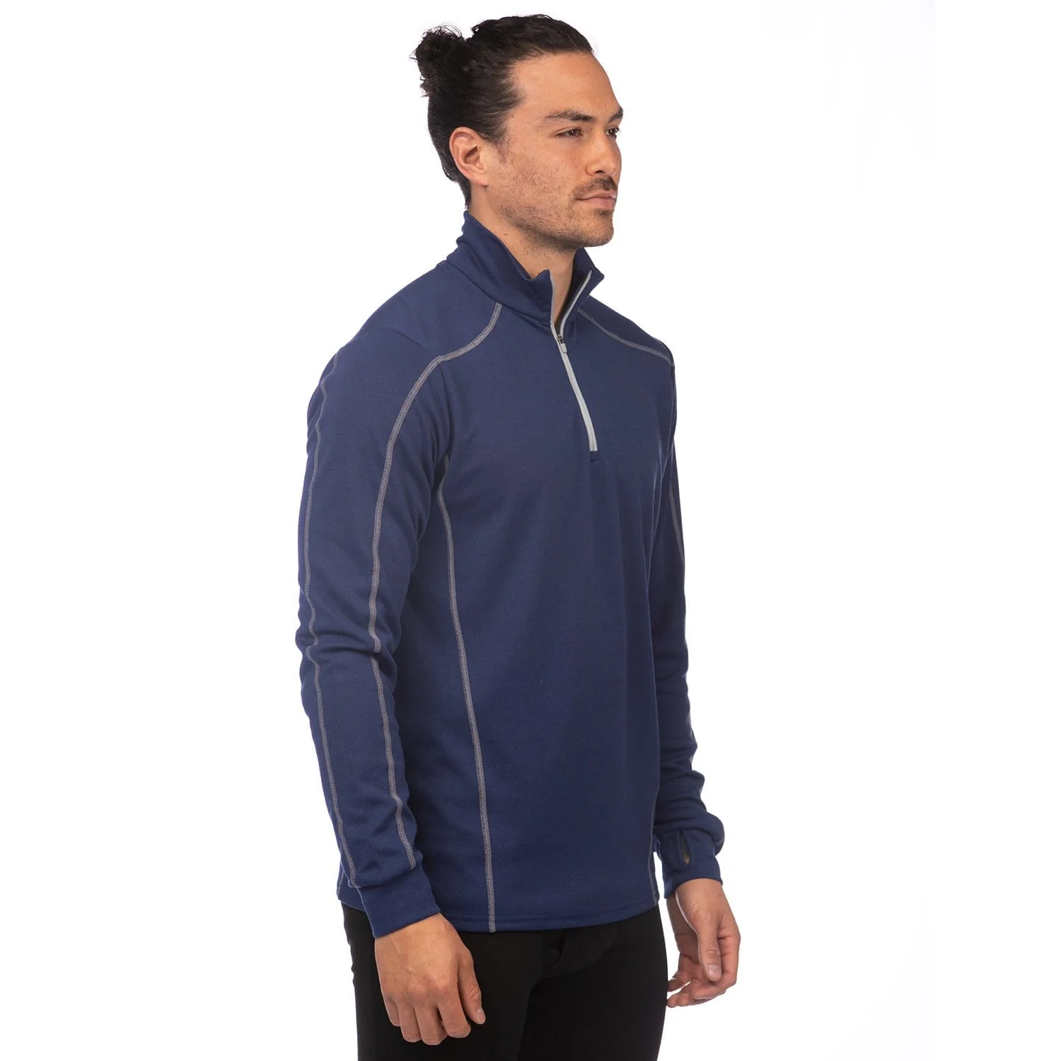 Power Dry Long Sleeve Zip Polo Men - Image 4