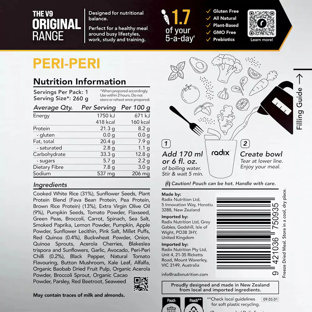 Radix Nutrition ORIGINAL 400kcal Meal V9 - Image 13