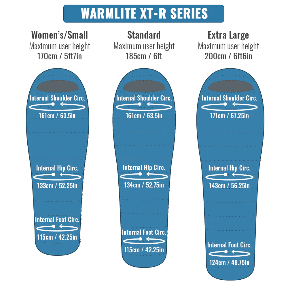 Warmlite XT-R 550 -1 to -7°C Down Sleeping Bag - Image 4